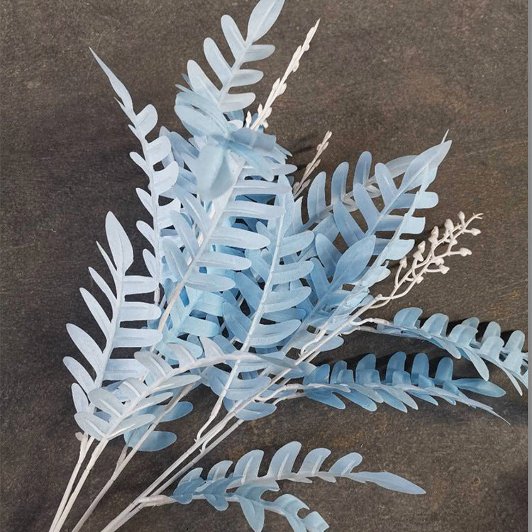 1. Orange faux locust leaf sprays for fall wedding decor