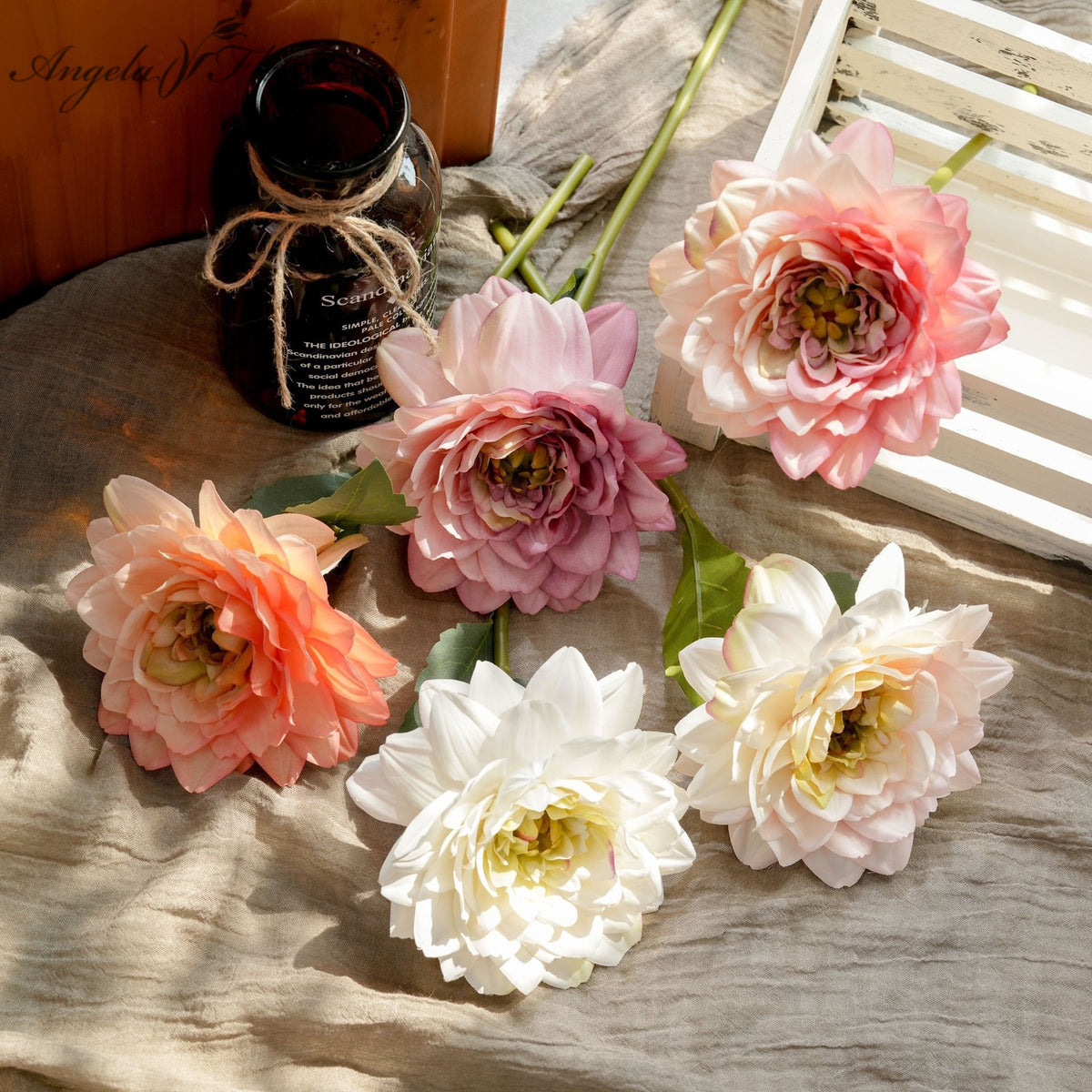 artificial_dahlia_stem_multi_color_set