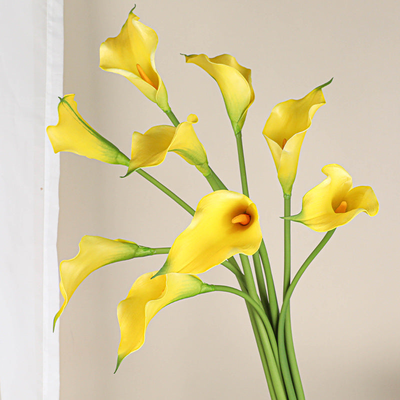 Yellow Silk Calla Lily Arrangement