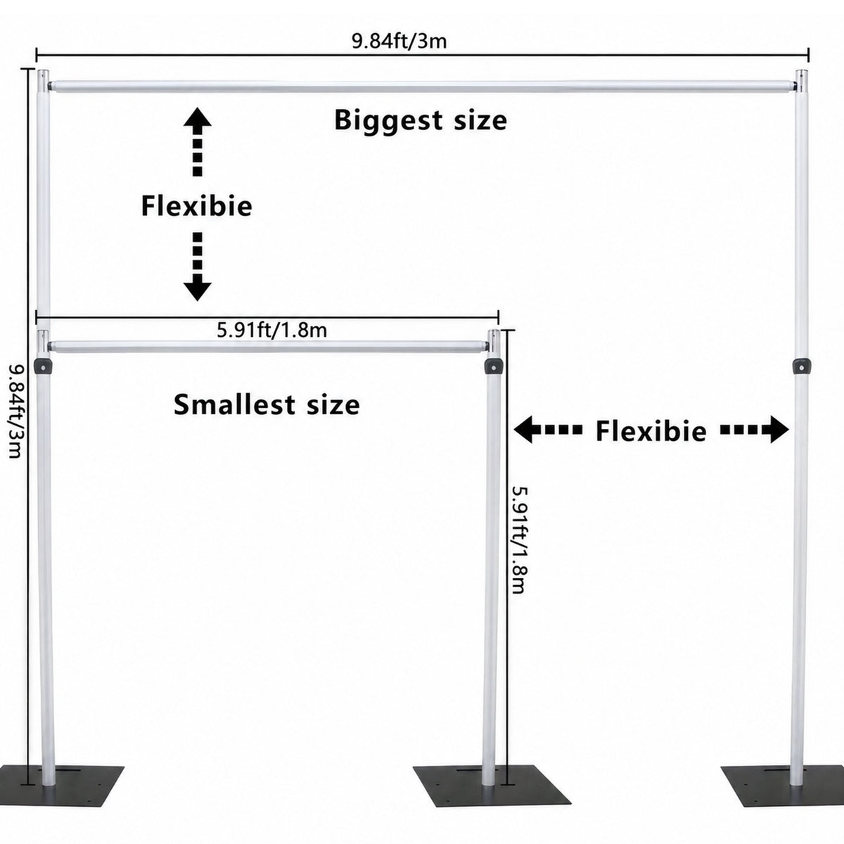 Built-in handle slot for easy moving of steel base