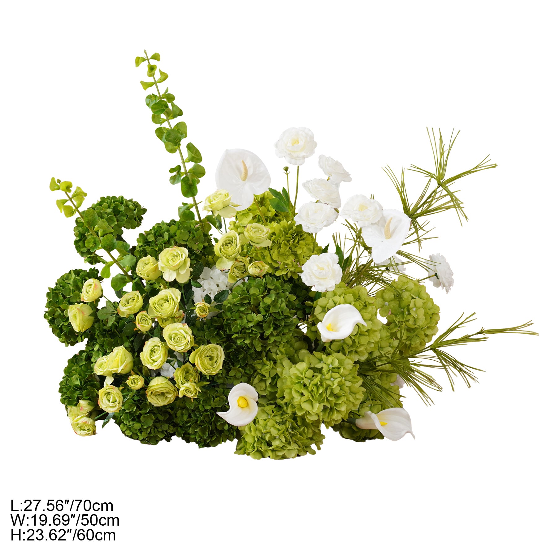 Outdoor Wedding Aisle Faux Flower Display