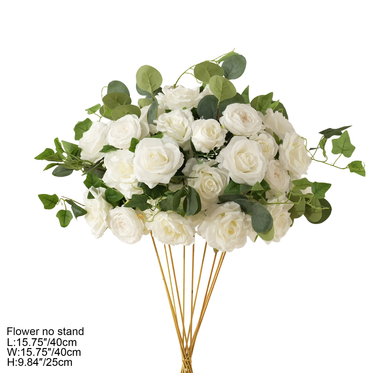 artificial rose mixed with hydrangea for wedding table runner