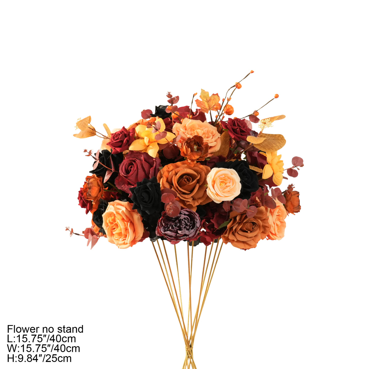 Rustic halloween dinner table with floral and pumpkin props