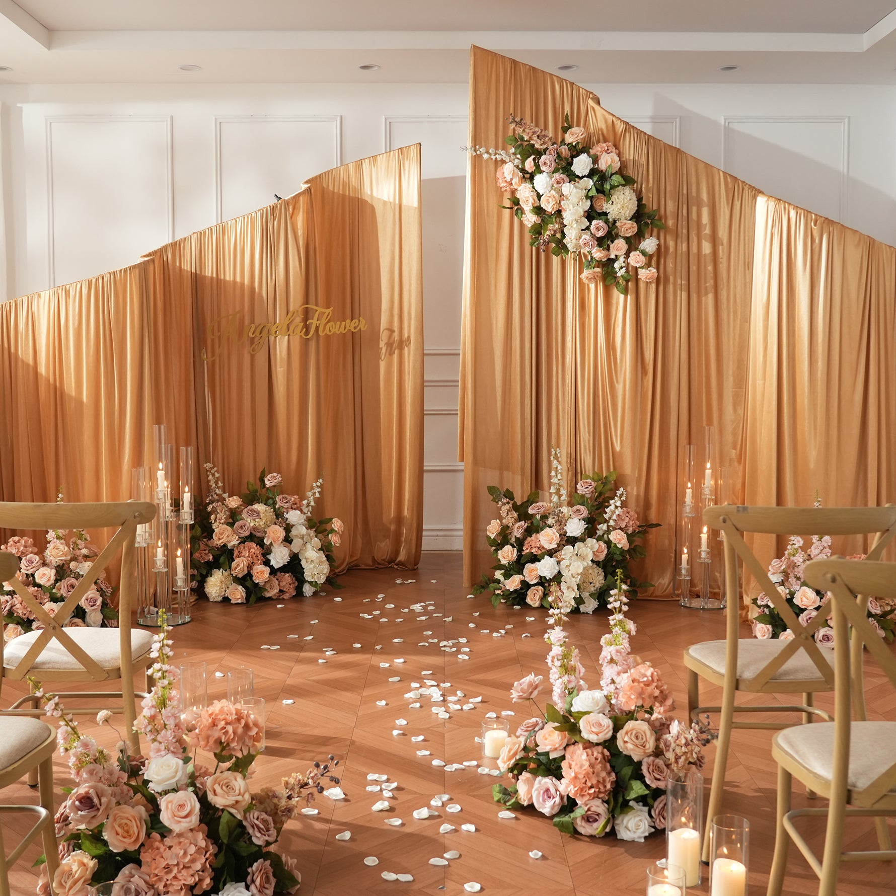 dusty artificial arch corner hanging flower swag