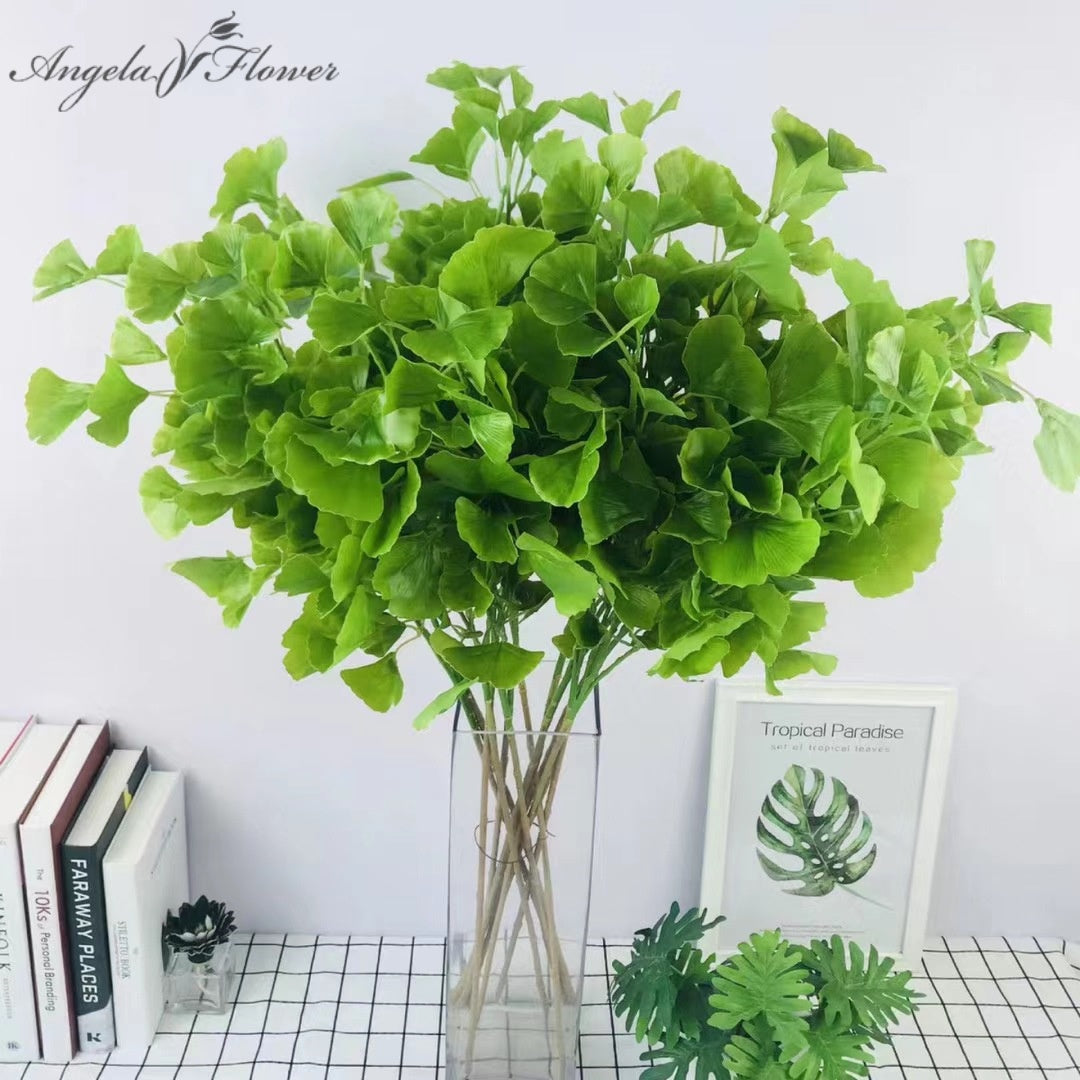 fall_orange_fake_ginkgo_greenery_pick