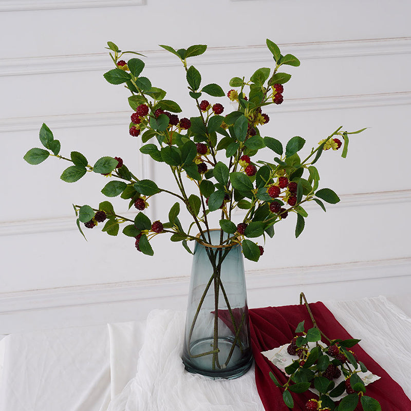 rustic faux raspberry branch for fall floral design