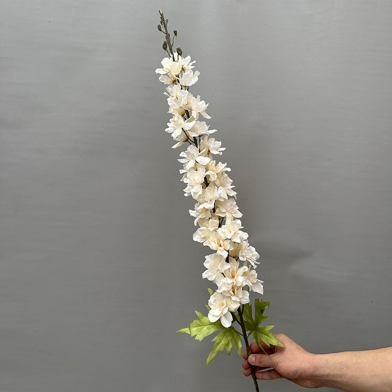 dusty pink faux larkspur stem
