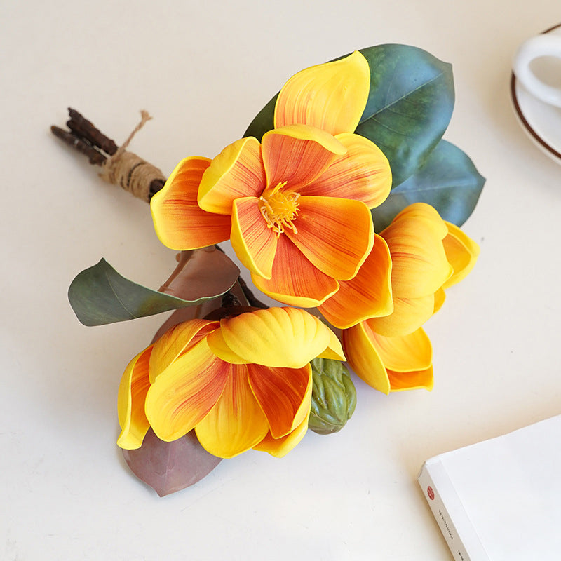 botanical_faux_magnolia_with_green_leaves