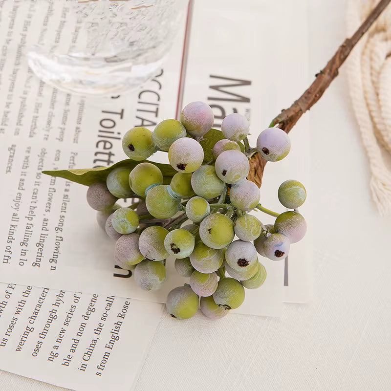 Boho wedding table centerpiece faux berry greenery
