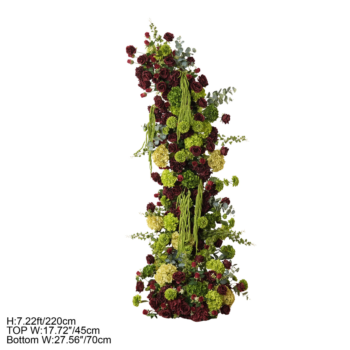 burgundy_rose_wedding_pillar_flower