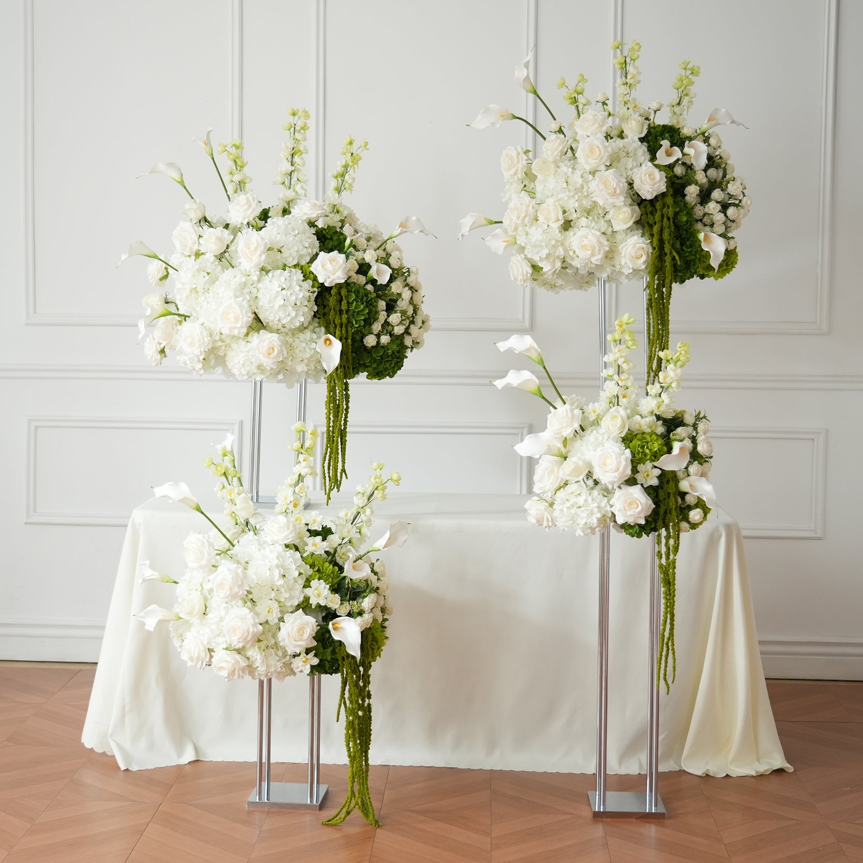 Tall White Flower Centerpiece For Reception