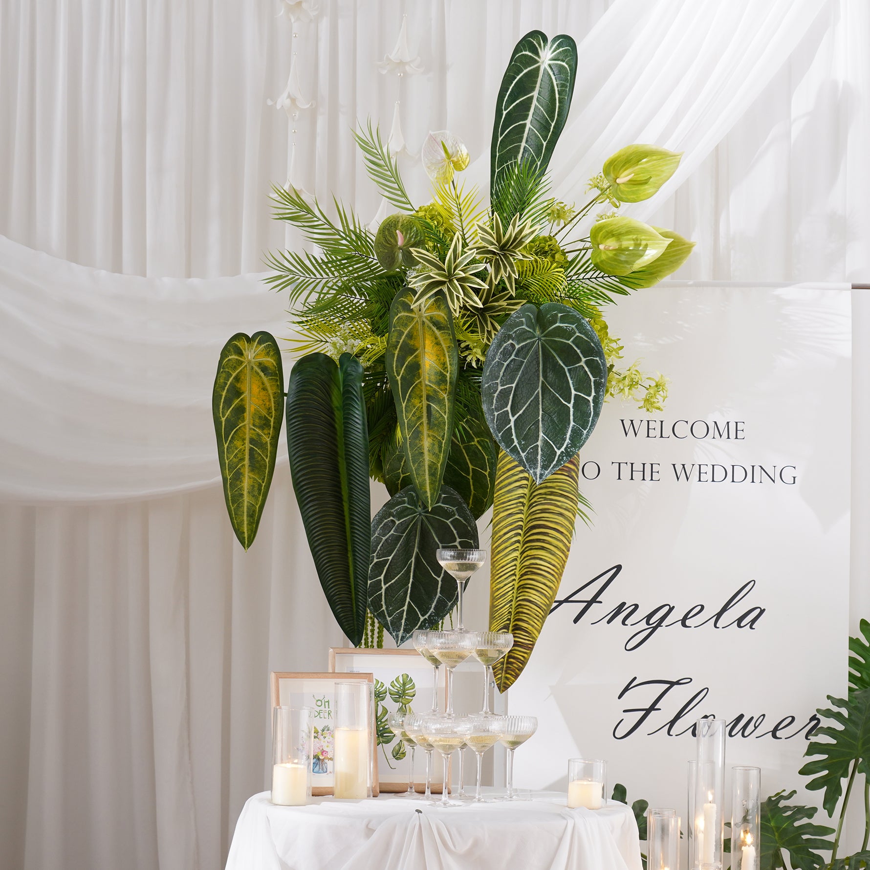 mori style wedding backdrop