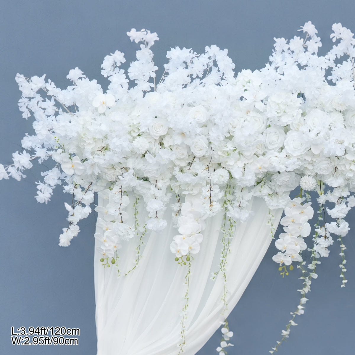 cherry blossom hanging swag for bridal backdrop