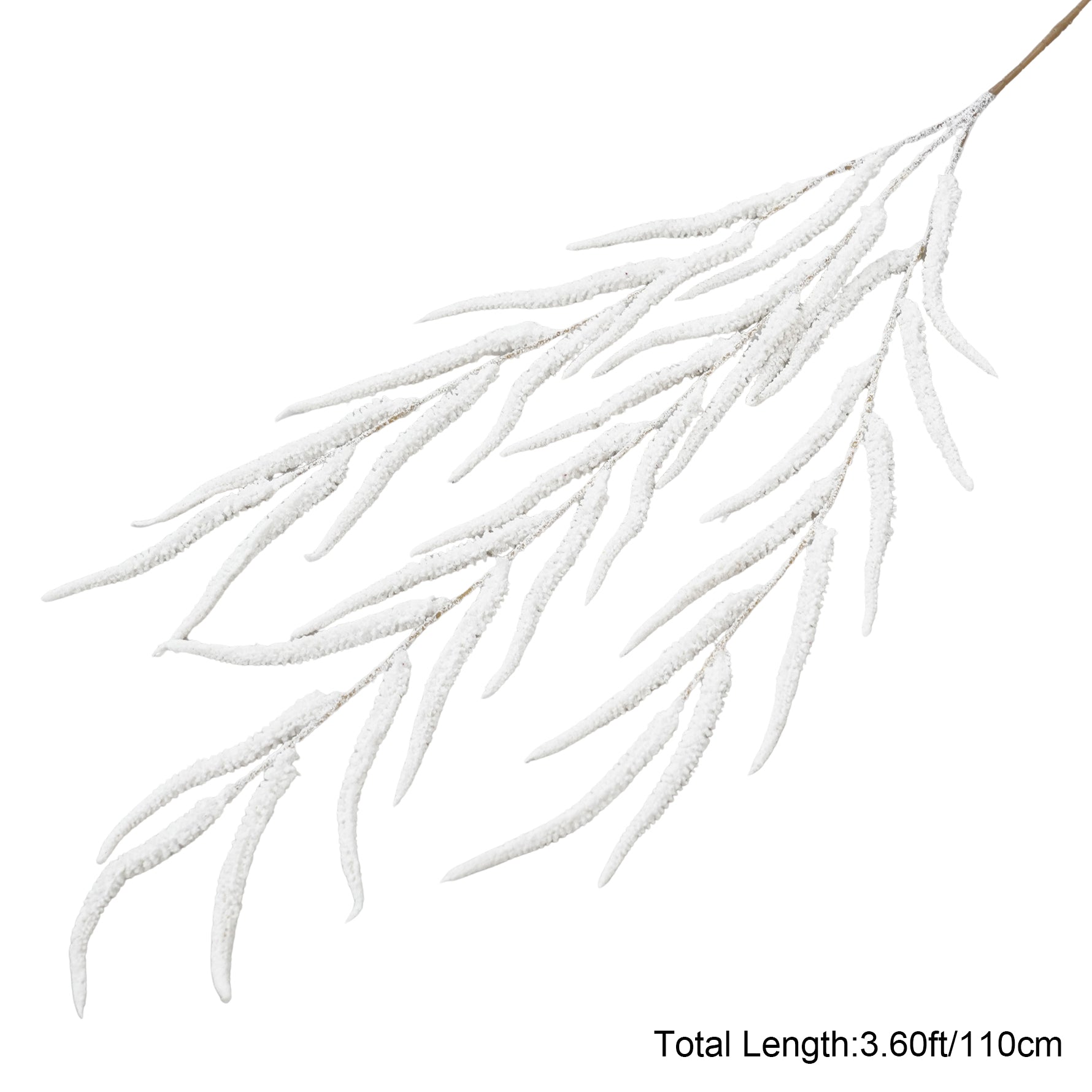 white drooping artificial plant stem wedding backdrop