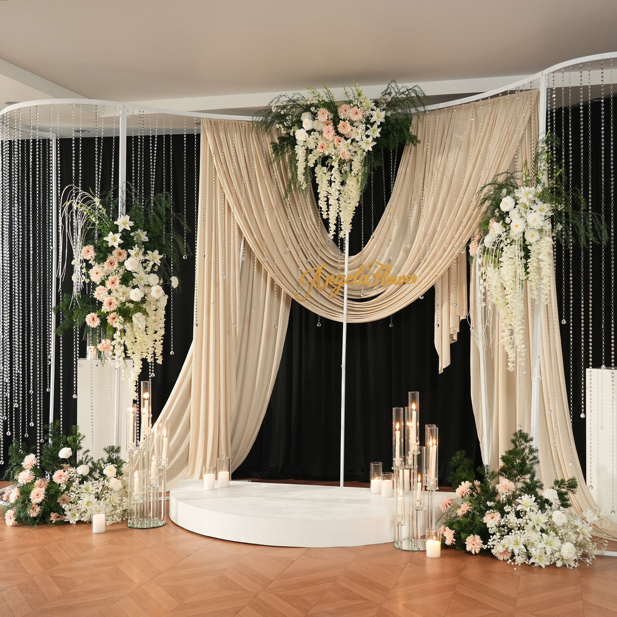 Light peach tone floral package for wedding and party backdrop