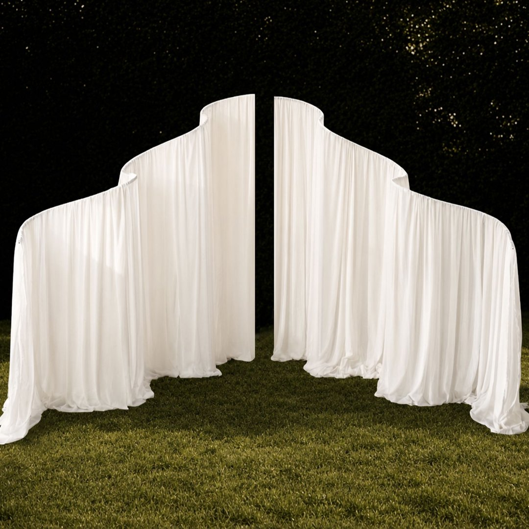 Event curved metal backdrop