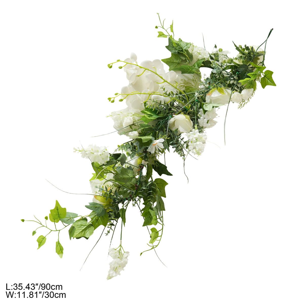 Tiny white daisy accents inside mixed flower arrangement