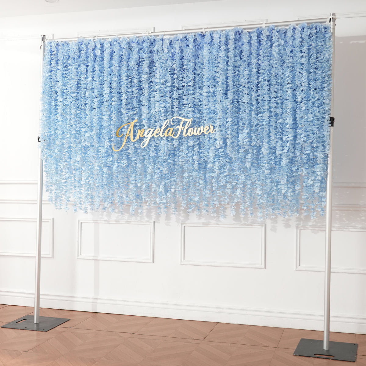 Customizable color faux wisteria curtain for special‑event venue styling