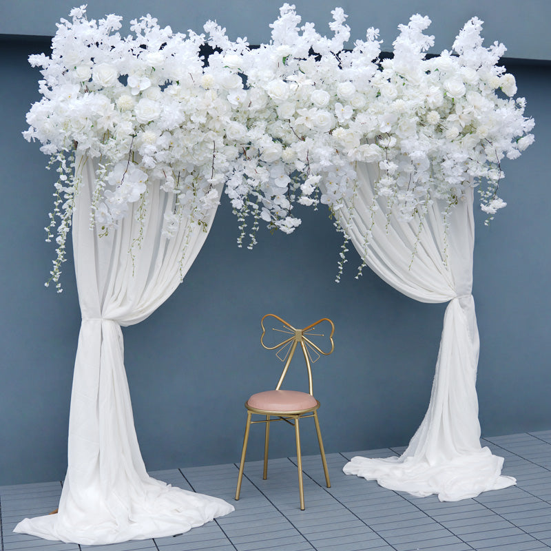 Dahlia white cherry blossom drape flower