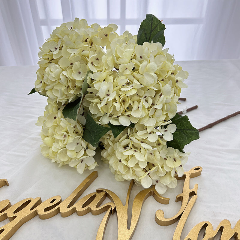 full bloom faux hydrangea flowers for wedding arch filler