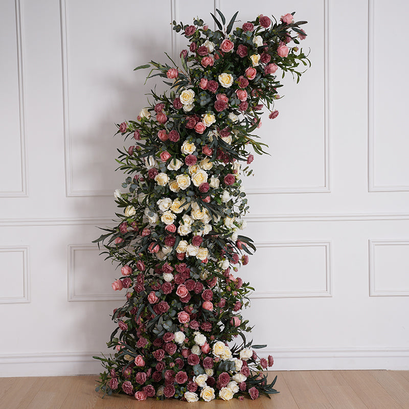 Angela Flower Luxury European Autumn Pink Olive Leaves Floral ...