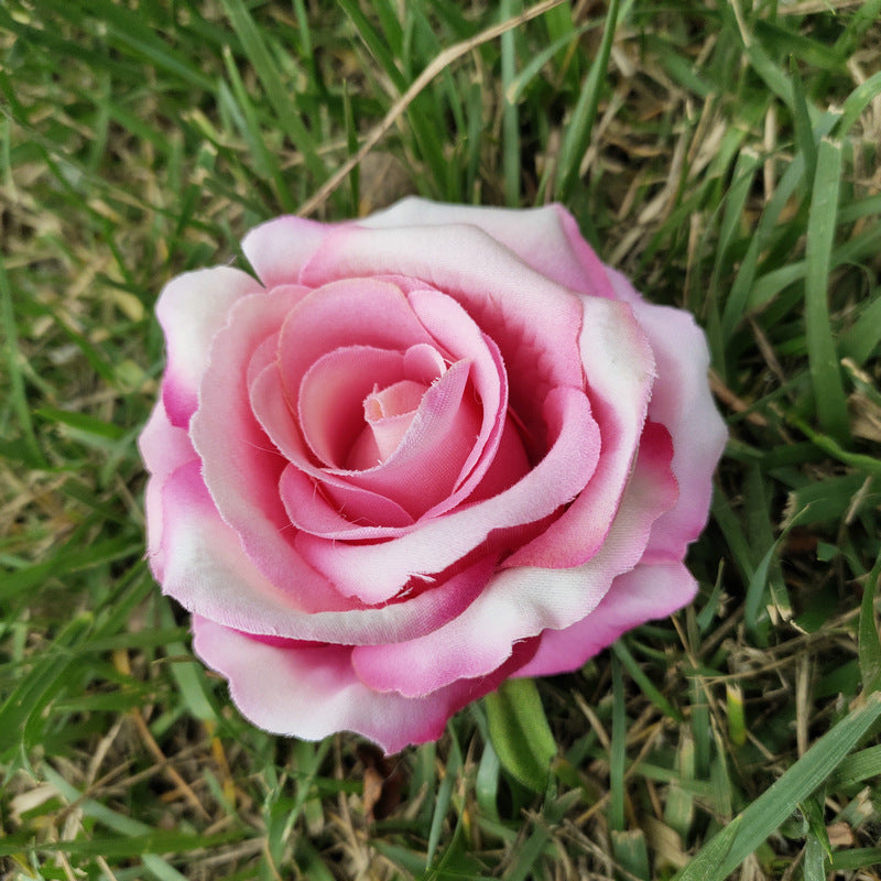 1. Blush pink faux rose flower head