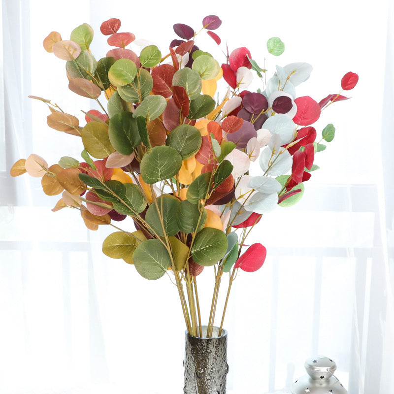 faux yellow eucalyptus leaf branches