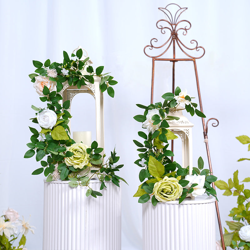 A863917 Champagne White Series With Greenery Plants Vine Flower