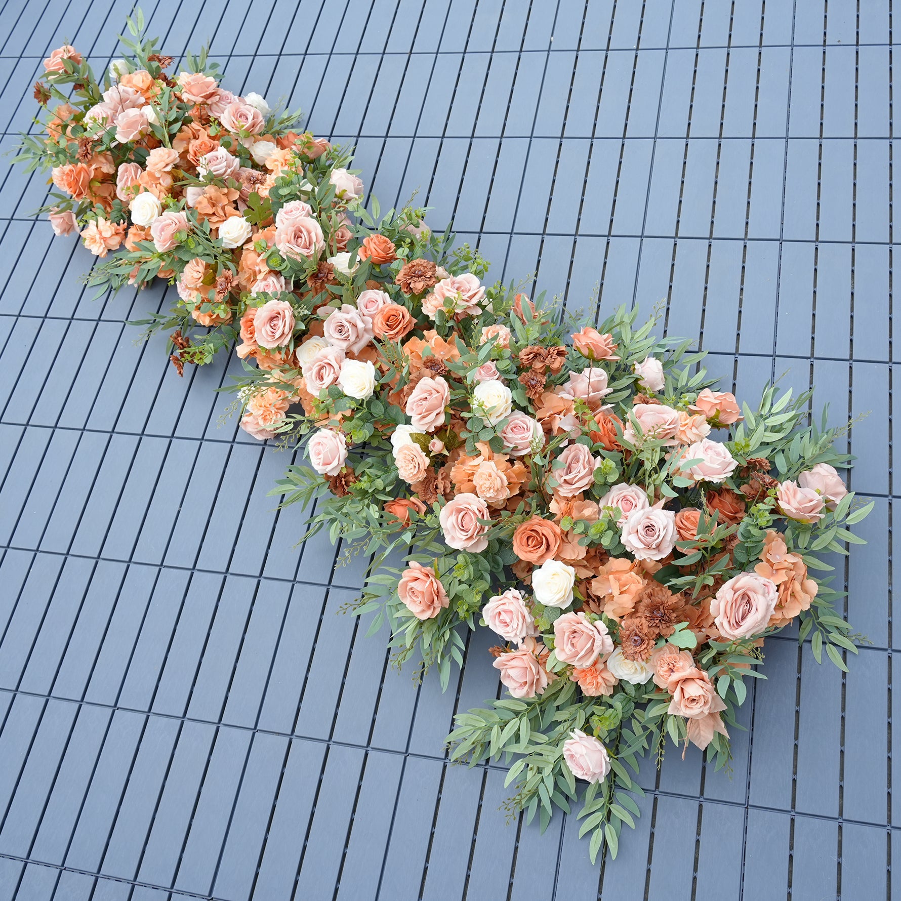 A8787 Coffee Rose Flower Row Decor Wedding Arch Frame – Angela Flower