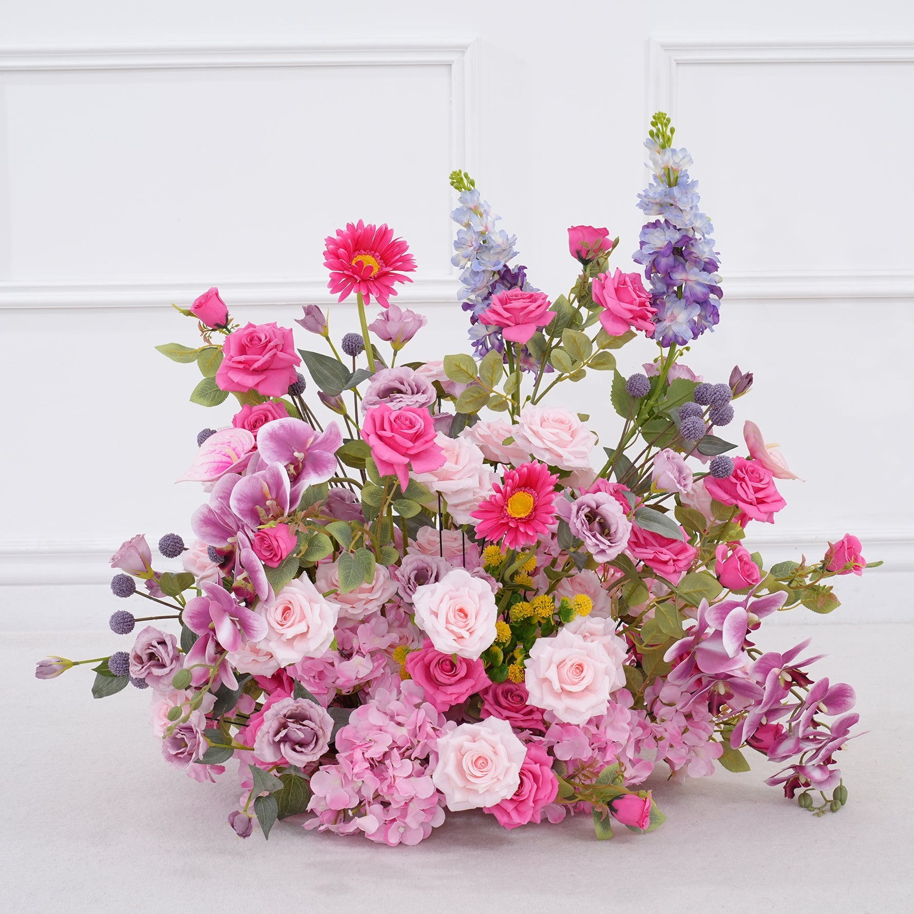 A8822 Hot Pink Rose Orchid Hang Floor Flower Table Centerpieces