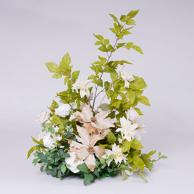 はな A86399 Champagne White Series With Greenery Wedding Floor Flower