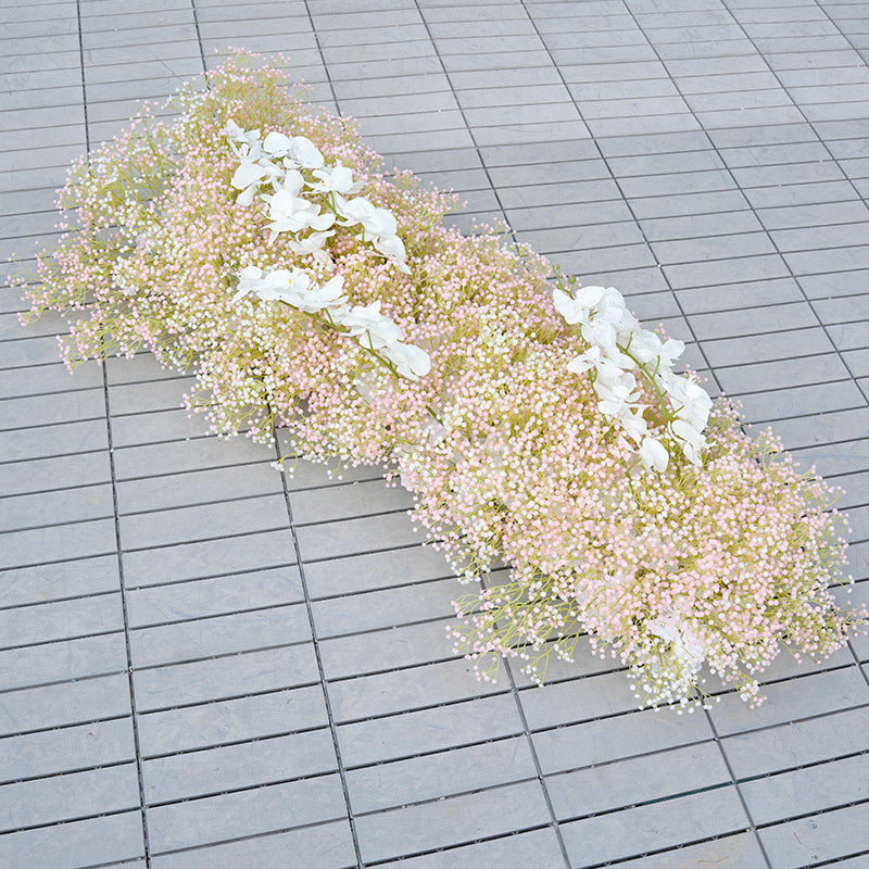 A8688 Pink Babysbreath White Orchid Wedding KT Board Decor Floral
