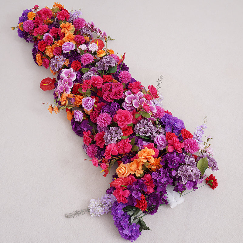 A8732 Orange Red Purple Rose Flower Row Decor Wedding Horn Arch Event –  Angela Flower