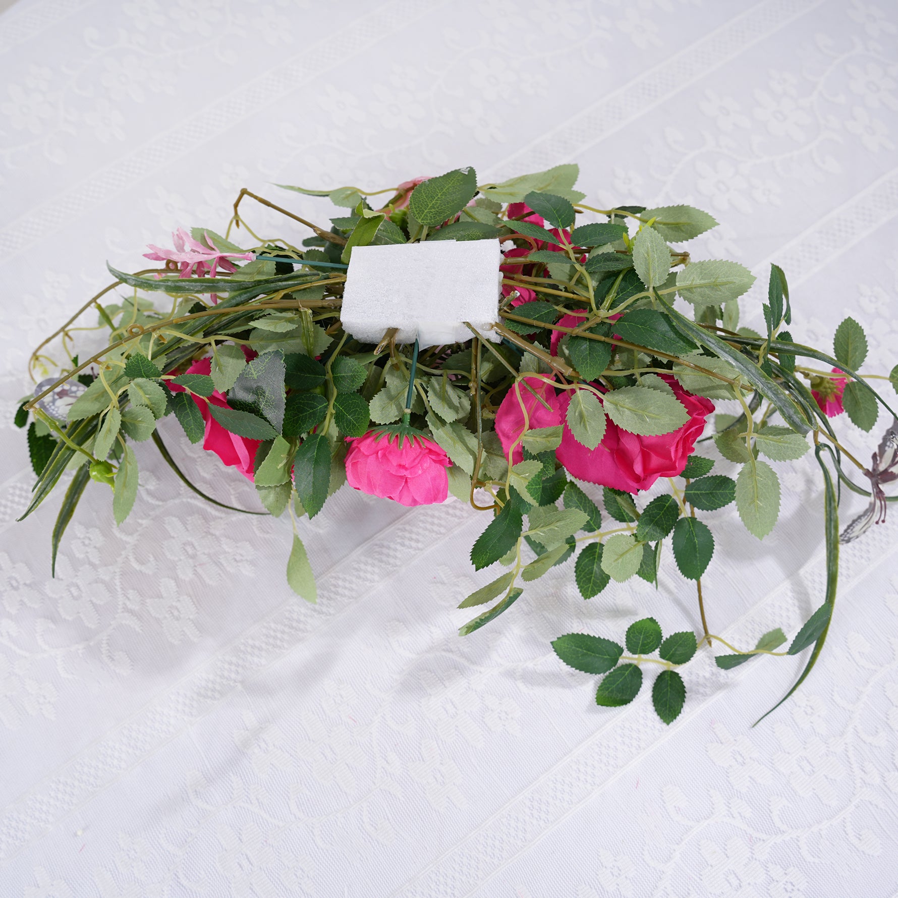 Angela Flower Black Burgundy Series Flower With Hoop Shelf Wedding