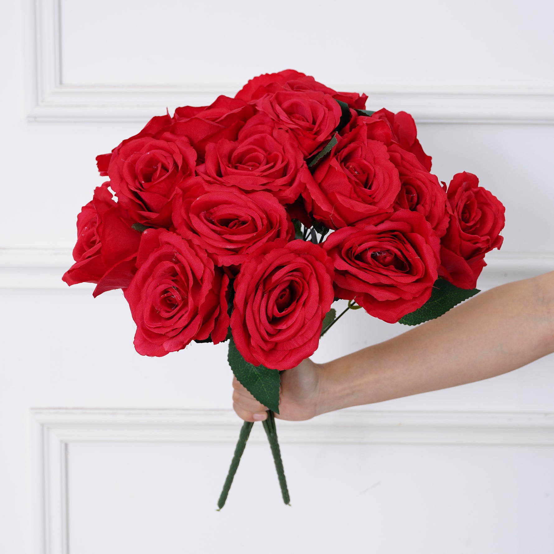 A3168 10pcs 45cm Artificial 9 Heads Rose Flower Bouquet Home Decor