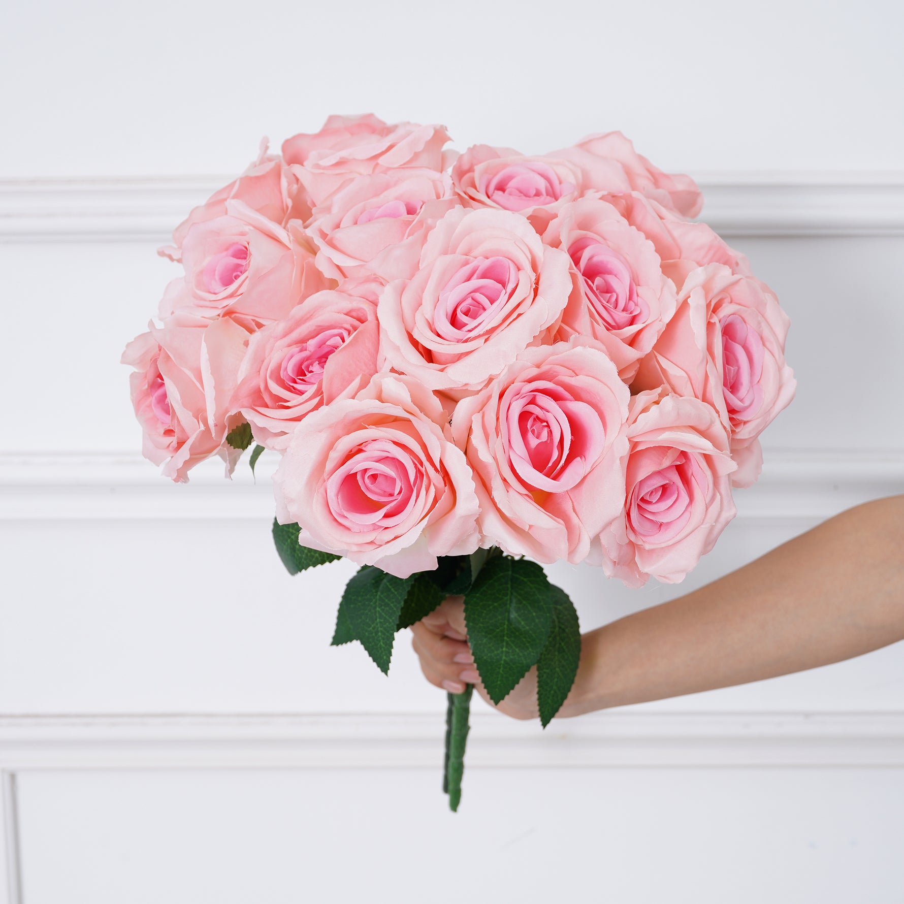 A3168 10pcs 45cm Artificial 9 Heads Rose Flower Bouquet Home Decor
