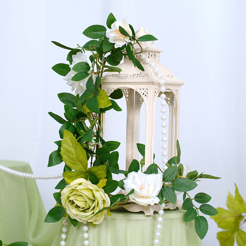 A863917 Champagne White Series With Greenery Plants Vine Flower