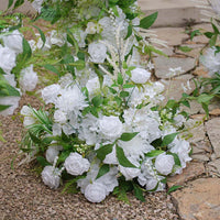 A8624 White Series With Greenery Wedding Floor Flower