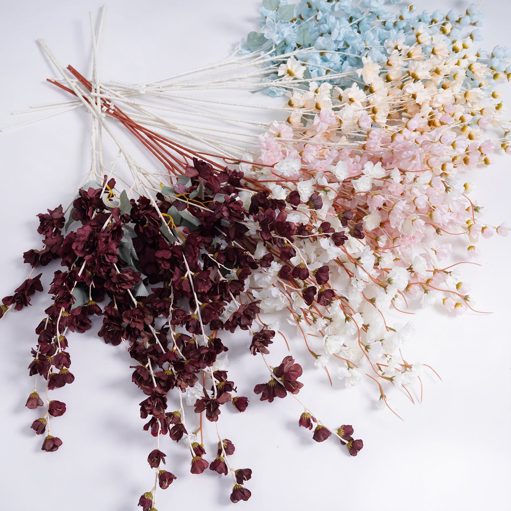 A7788 10pcs/lot 3.6ft Artificial Flower Branch Floral Material