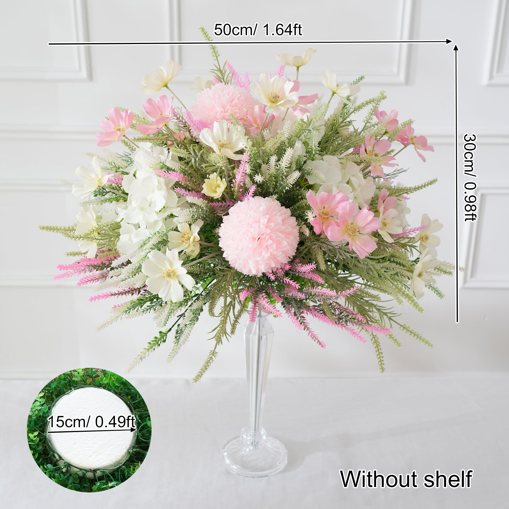 A8838 Purple Lavender Hang Flower Arrangement Floor Row Wedding