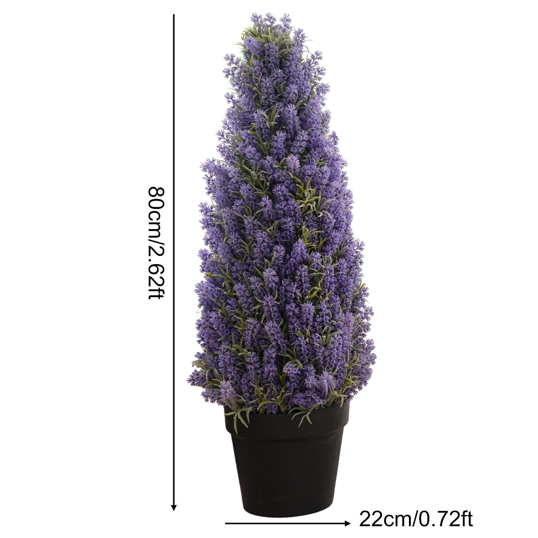 A203778+203774 1.9/2.62ft Purple Lavender Artificial Bonsai Potted