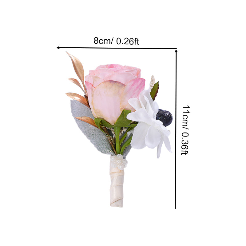 A864609 Bean Paste Color Series Corsage Flower Bridal