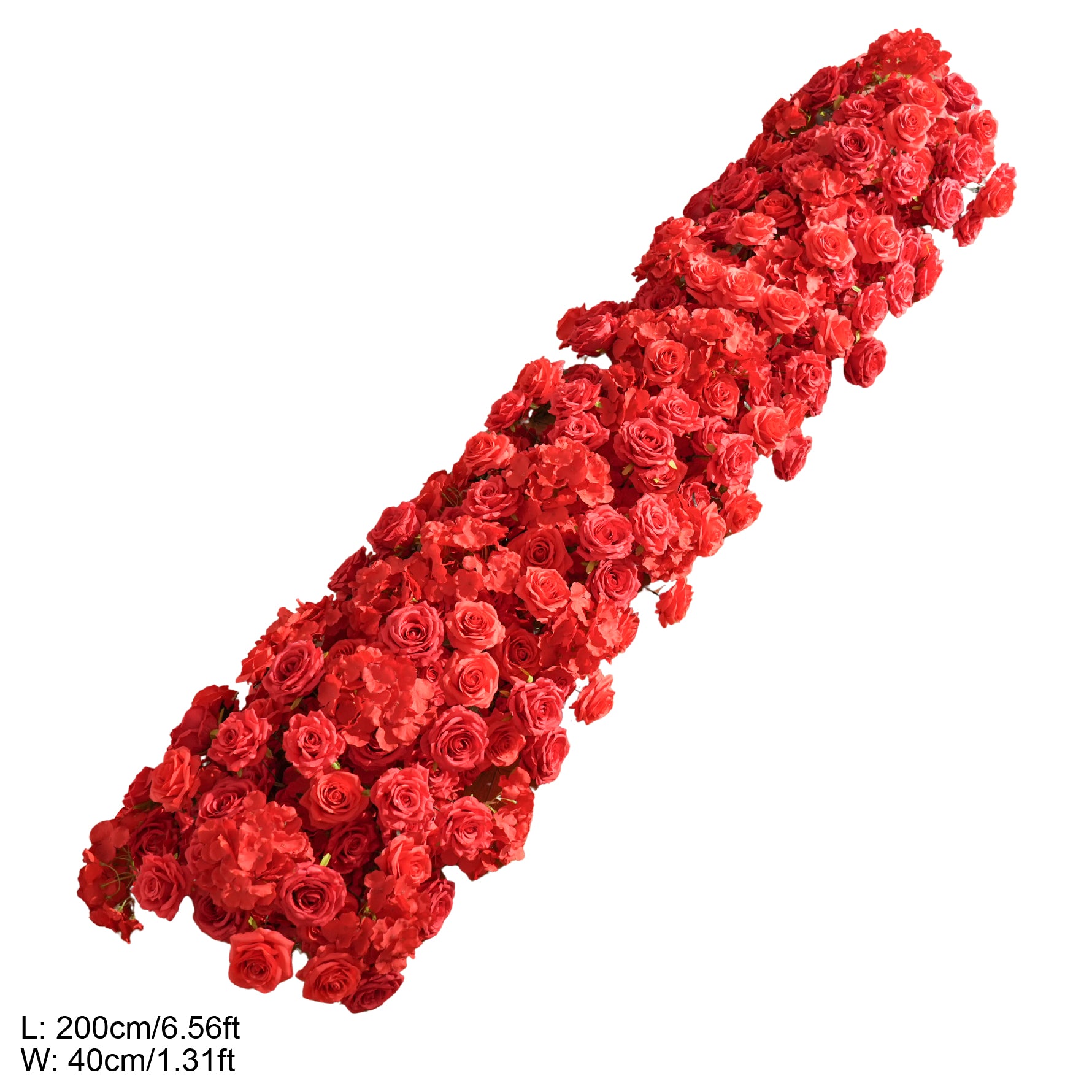 A9092 Artificial Red Rose Rotating Shape Flower Arrangement