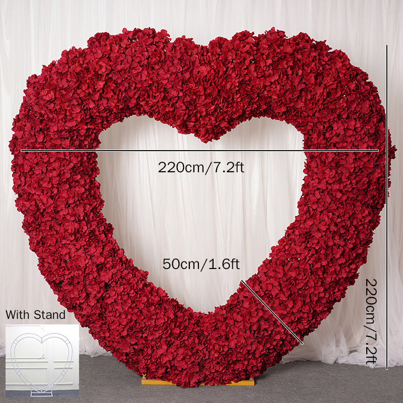 Luxury Heart-Shaped Shelf Decor Floral Arrangement Wedding Arch Backdr ...