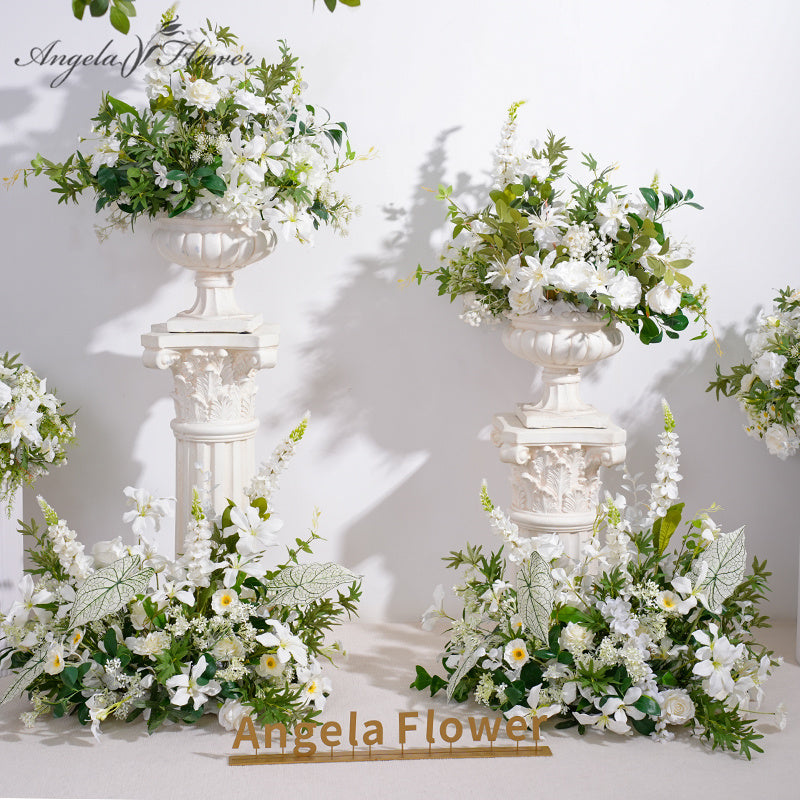 A869717 White Series Floor Flower Row Wedding Event Props – Angela