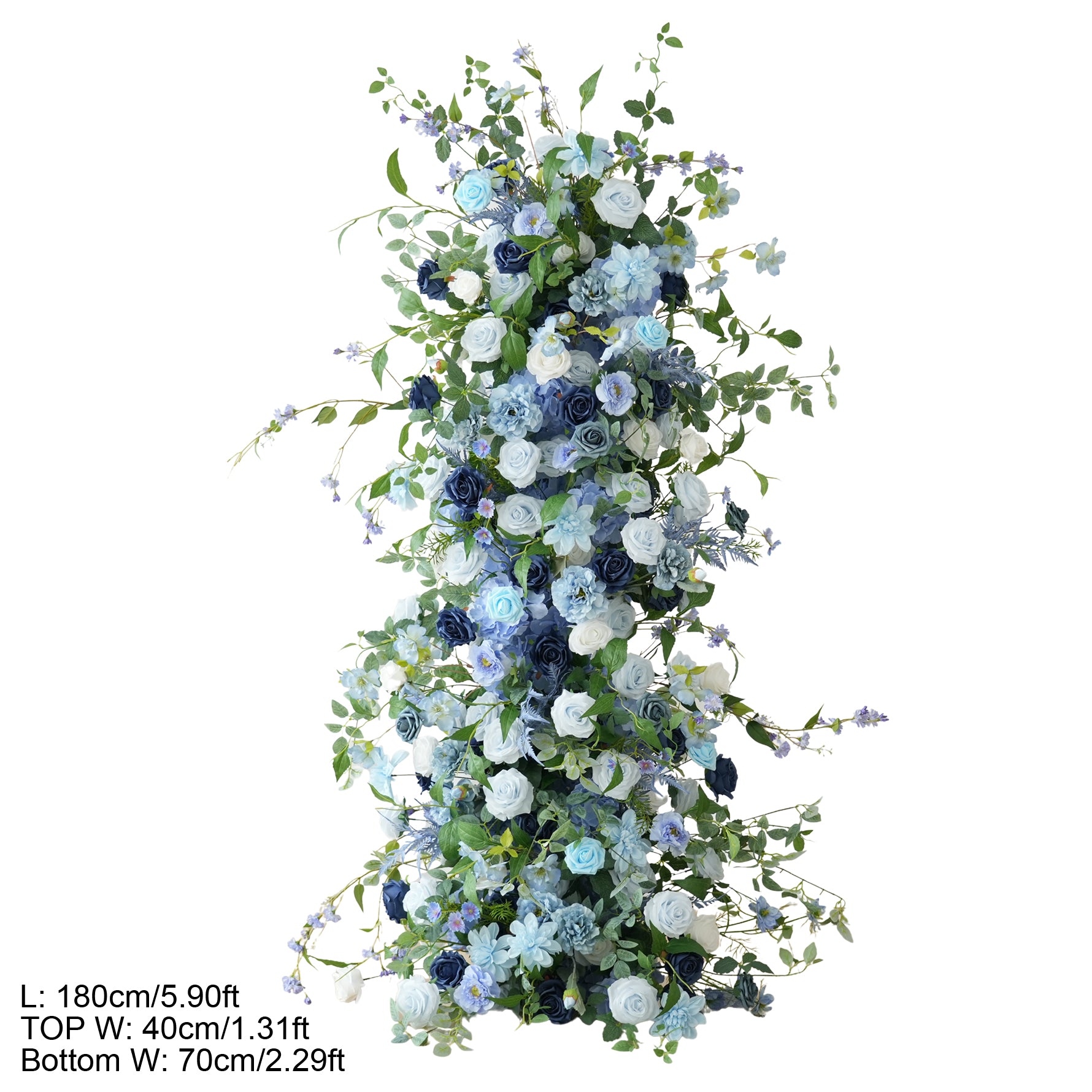 Blue Greenery Floral Row Table Centerpiece Ball Floor flower KT