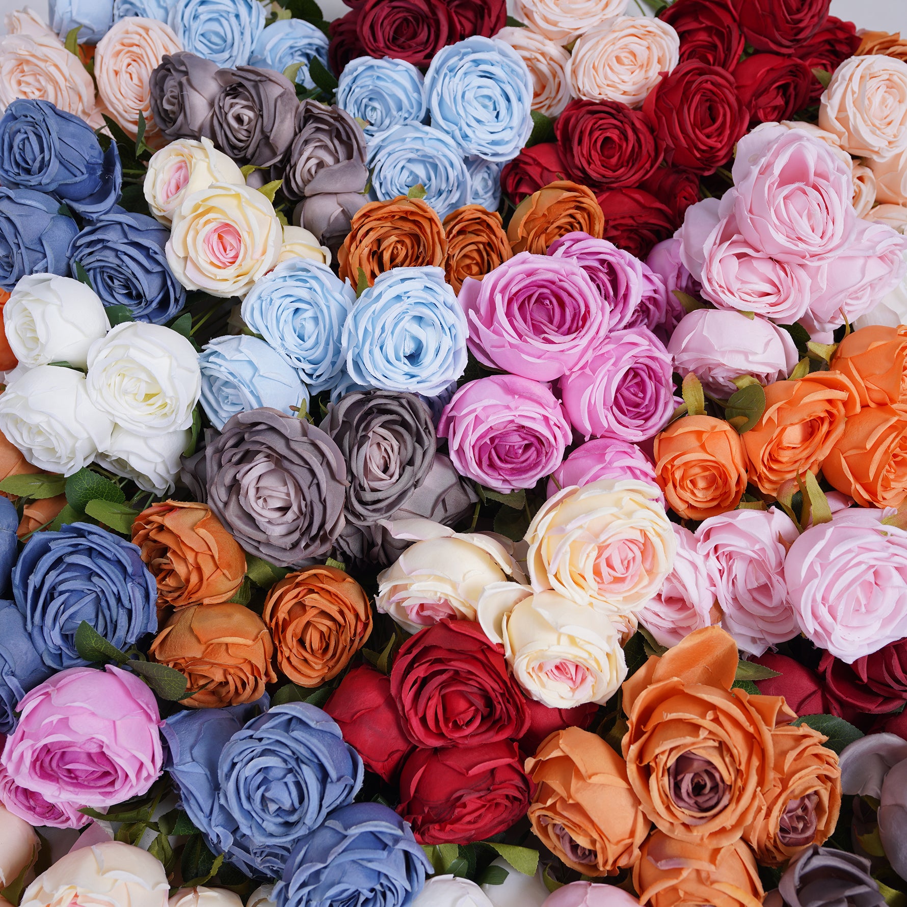 A7665 10pcs 44cm Artificial 5 Heads Rose Flower Bouquet