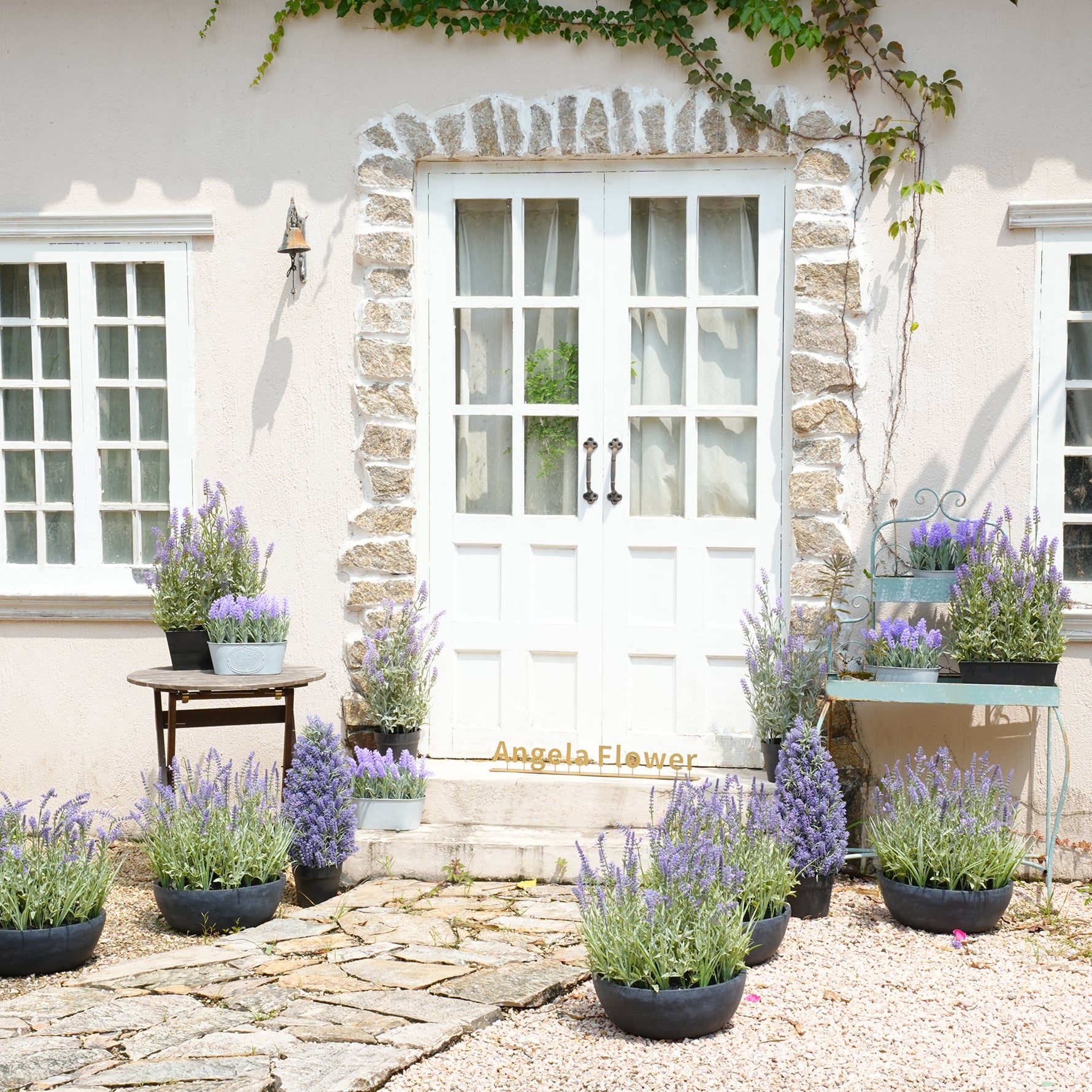 A5620224 1.64ft Purple Lavender Artificial Bonsai Potted Plants