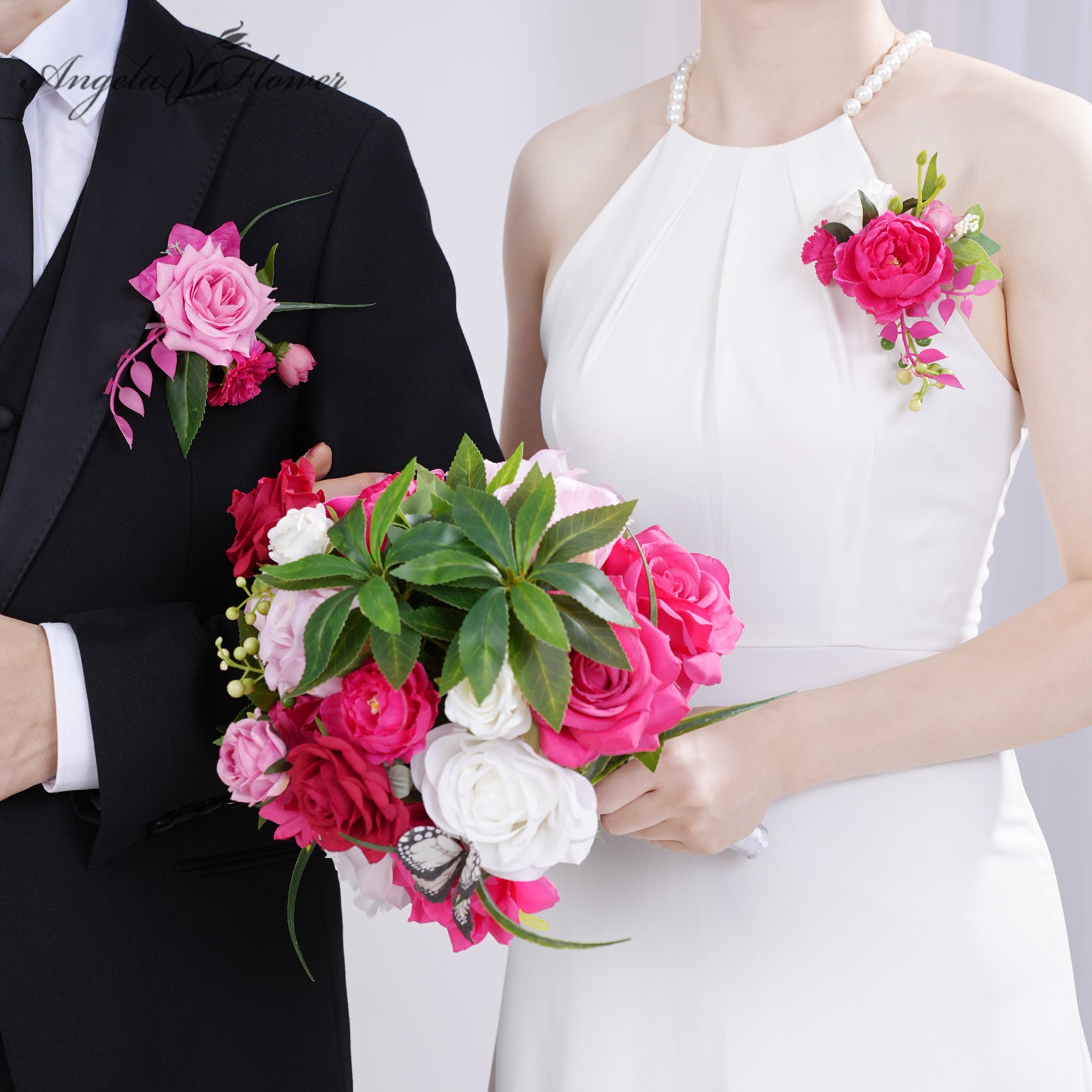 Angela Flower Red Wedding Centerpieces For Tables Arrangement