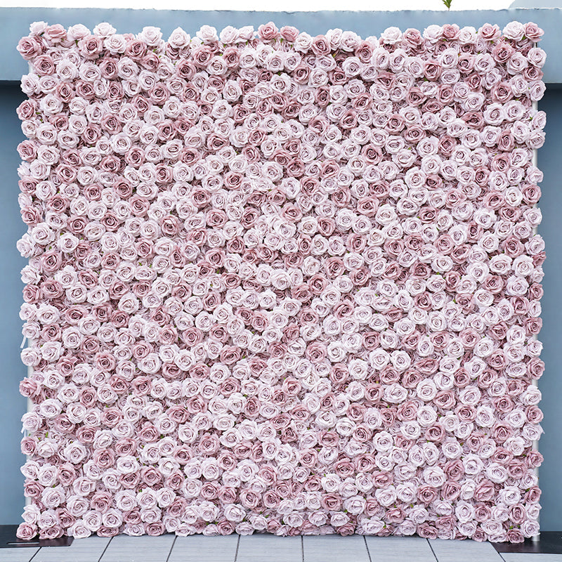A7757 Nude Pink Dusty Grey Purple Rose 5D Cloth Flower Wall